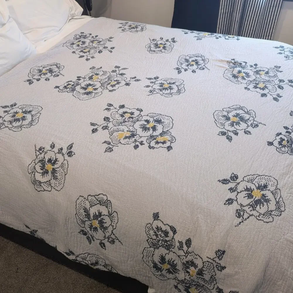 by Anthropologie Twin Jacquard-Woven Galia Duvet Cover